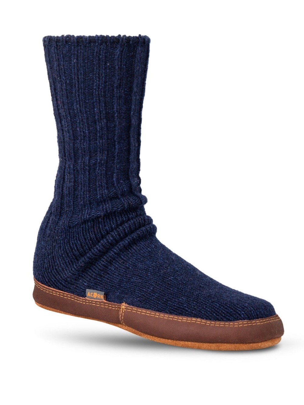 Acorn Slipper Sock - Cobalt Ragg Wool Size 10.5 Men’s Women’s Size 11.5